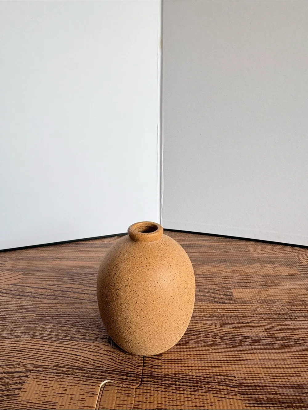 Minimalist Tan Ceramic Bud Vase